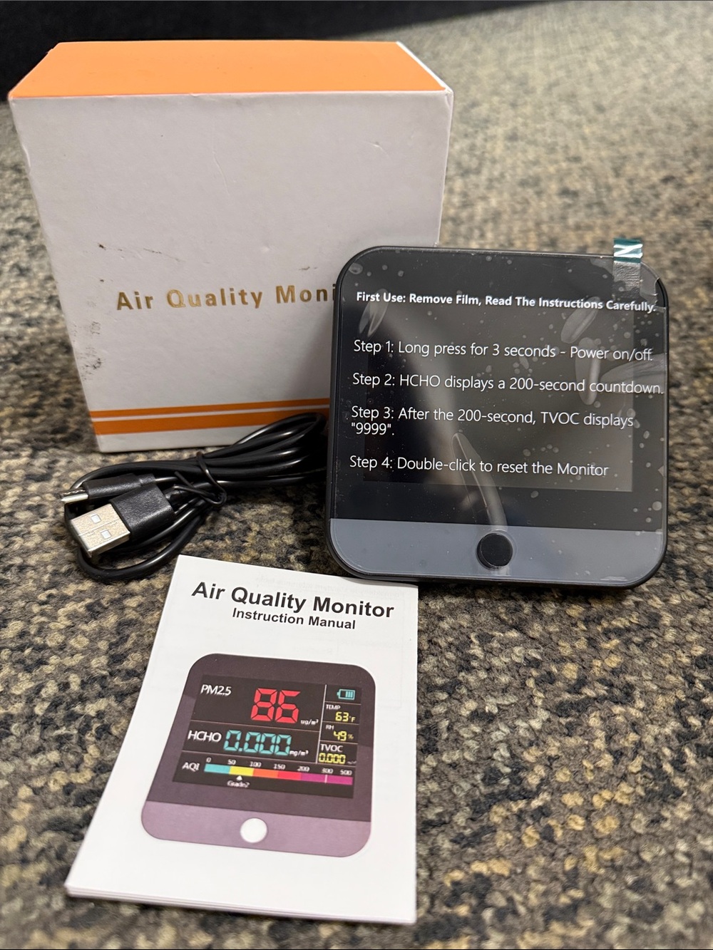 Digital Air Quality Monitor - Black New in box